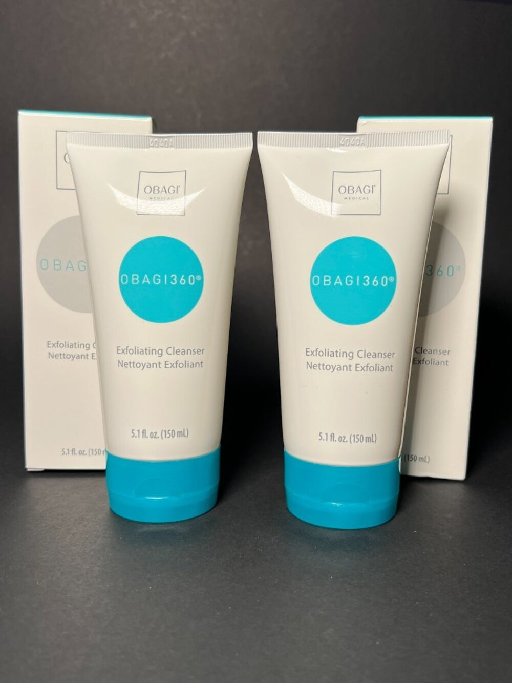 2 * Obagi 360 Exfoliating Cleanser Clogged Pores Smooth Radiant Complexion